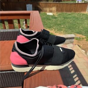 Balenciaga Black and Pink Sneakers